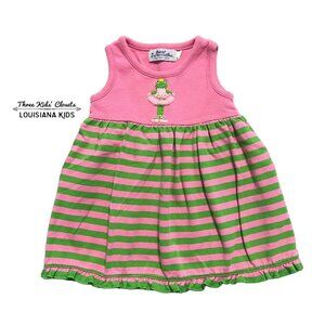 Orient Expressed 18m Pink & Green Ballerina Frog Appliqué Dress